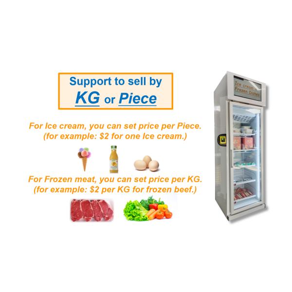 Mall Ice Cream Vending Machine Freezer Cooling fridge with bank card payment