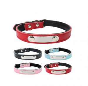 China Custom Durable Dog Collars With Stainless Steel Name Tag on sale