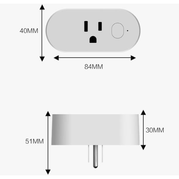 American Smart Home Wifi Wireless plug Outlet with Alexa Echo