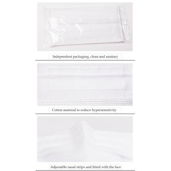 Industrial Disposable Face Mask High Elastic Earband Dual Fixed Strap