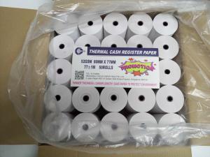 China 75GSM ATM Jumbo Roll Thermal Paper For POS / Fax Cash Register Print on sale
