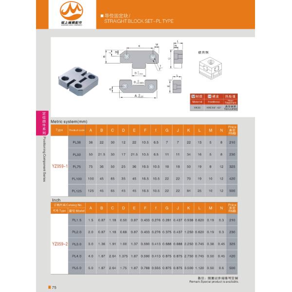 YK30 Locating Block Square Interlocks Customized Machining With HASCO/O Standard
