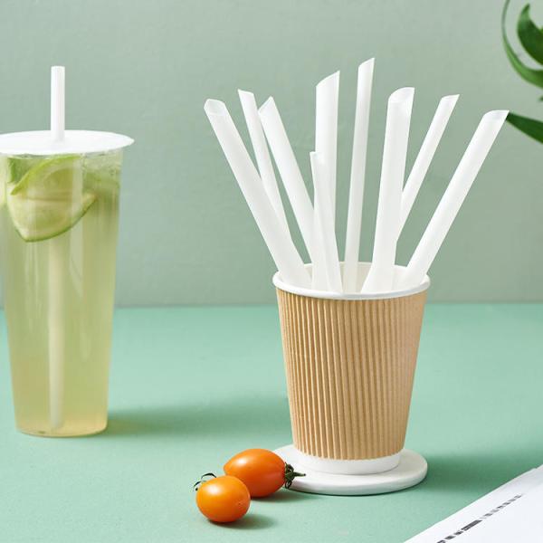 Biodegradable PLA Straws CPLA Cutlery 10*230mm Temperature Resistance