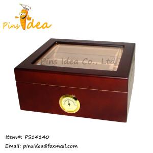 Quality Wood Rosewood Humidor, Glass Top Lid, Front Mounted Hygrometer, Wholesale Factory Price for sale