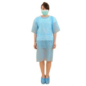 Quality 3XL Dark Blue SMS PP 40gsm Disposable Patient Gowns for sale