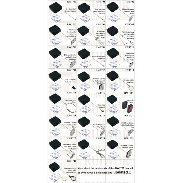 RW1709 Square Security Tether Plus Size Customizable Fixed Loop End