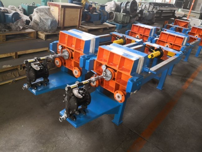 870x870 Automatic Plate Chamber Filter Press Hydraulic Oil For Cementuos Slurry