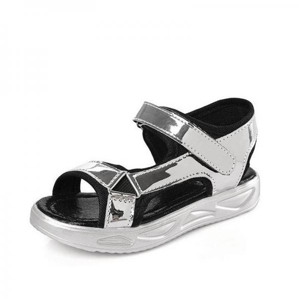 Buy Glossy Lovely Beach Open Toe Sandals Eco Friendly PVC Sole For Girls at wholesale prices