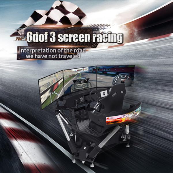 Portable 3 Screen Driving Simulator 6 DOF Racing Cars Arcade Dynamic Motion Drive Equipment
