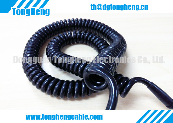 Self Retracting PUR sheathed Data Connection Cable