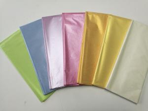 China Solid Metallic Pearlescent Colored Craft Paper 17gsm 20gsm Printed Tissue Paper Sheets on sale