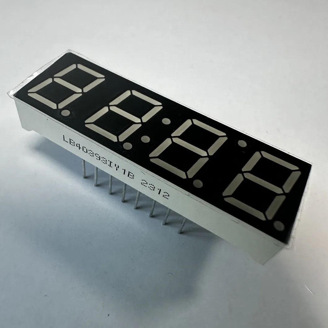 Super Bright Yellow 0.39inch 4 Digit 7 Segment LED Display Common Anode for Temperature Humidity Indicator