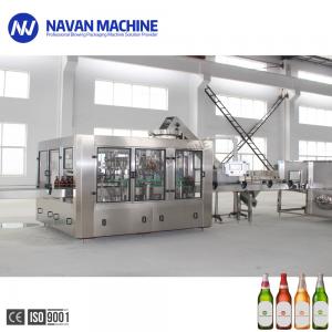 Quality Multi Head Automatic Beer Filling Machine 3 In 1 Glass Bottle With Rotary Structure for sale