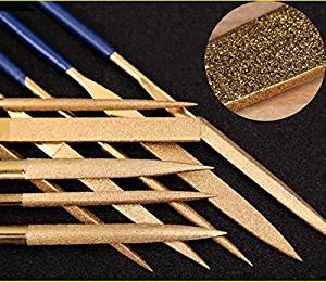 3 * 140 mm Titanium Coated Diamond Micro Files Excellent Surface Finish For Soft Metal Wood