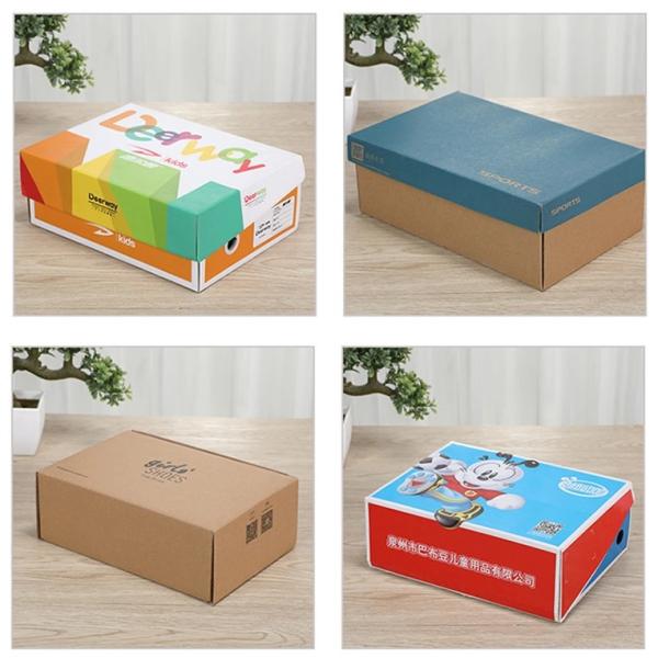 Customized Size Shoe Packaging Boxes CMYK Pantone Color Corrugated Paper