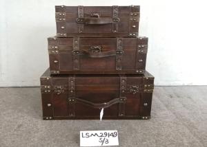 Quality Decorative Plywood Leather L46 Storage Chest Trunk for sale