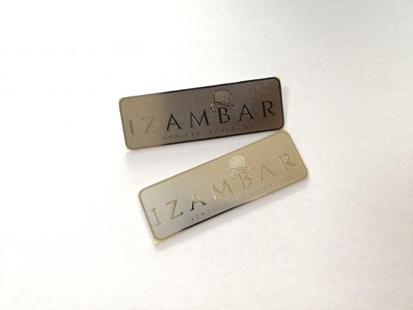 Buy Durable Metal Label Plates , Stainless Steel Bag Or Clothing Name Plate Brand Tag at wholesale prices