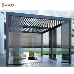 Quality Waterproof Outdoor Modern Aluminum Pergola Retractable Sun Louver Roof Insulated Garden Pergola for sale