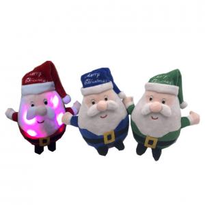 China 100mm 4 Inch Christmas Plush Toys Santa Claus Electric Climb Ladder With Light on sale