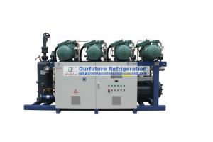 China Screw compressor unit with PLC control and  CSH compressor for R407C 2℃ cold store on sale