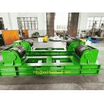 China 100T Tank Turning Rolls , Pipe Roller Stand With Wide PU Wheel Steel Band for sale