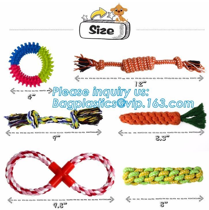 Tugging tossing pet dog rope toys, Pet durable teething chew cotton rope toy set dog toys, pet toys strong chew cotton r
