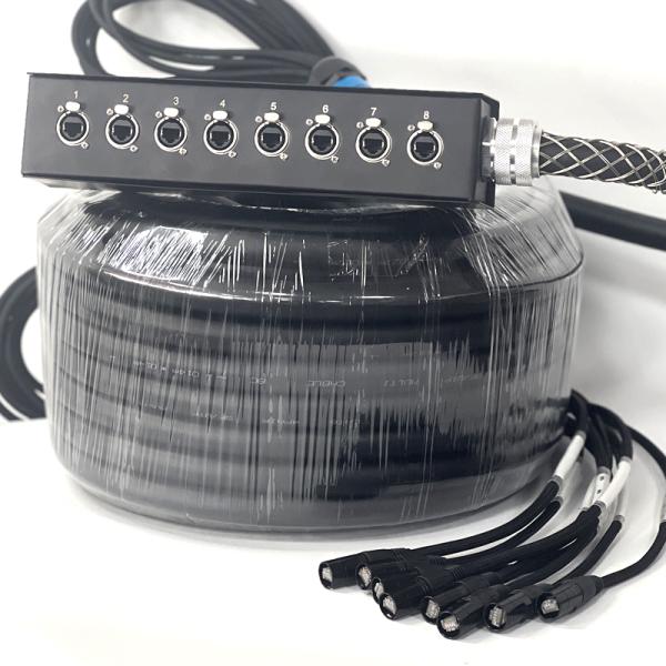 Multi-Channel 4 Channel Signal Sockets Industrial Electric CAT6 SF/UTP Network Cord Retractable Cable Reel