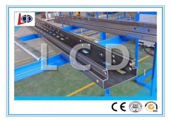 Buy High Accuracy Beam Rack Roll Forming Machine With Punching Press PPGI Material at wholesale prices