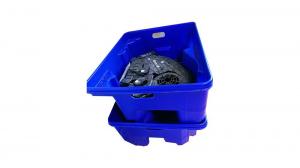 China OEM PVC Blister Pack Plastic Blue Crates For Delivering Shipping Storage on sale
