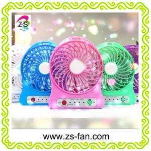 China Cheap 5v Usb Table Rechargeable Mini Fan with Led Lights on sale