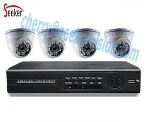 China HD 4CH 720P Indoor Dome Camera and DVR System 1080N CCTV Camera Kit 4 Channel on sale