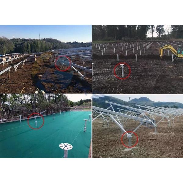 Solar PV Mounting System Ground Screw with Customized Shaft and Galvanized Post Anchor