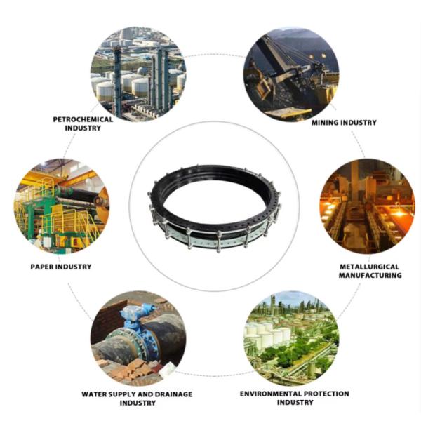 DN150 PN16 Customizable Face Fully Sealed Rubber Expansion Joint Forged