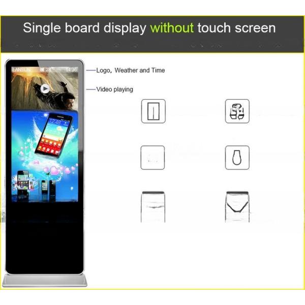 65" inch floor stand LCD totem Kiosk advertising signage monitor UHD 4K resolution supportHD-MI DP VGA input