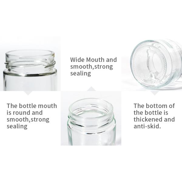 Factory Price 500 Ml 750ml Food Container Glass Jar Pickle Jars with Metal Lid