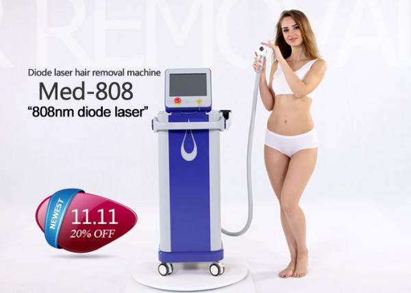 Buy 808nm Permanent Hair Removal Laser Machine , Unwanted Hair Removal Machine at wholesale prices