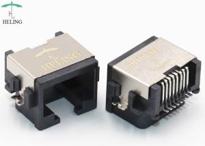 SMT Offset / Overhangs PCB RJ45 Jack , Modular Network RJ45 PCB Connector