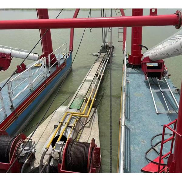 Customizable Dredging Vessel Red Color For Waterway Maintenance And Construction Hydraulic System