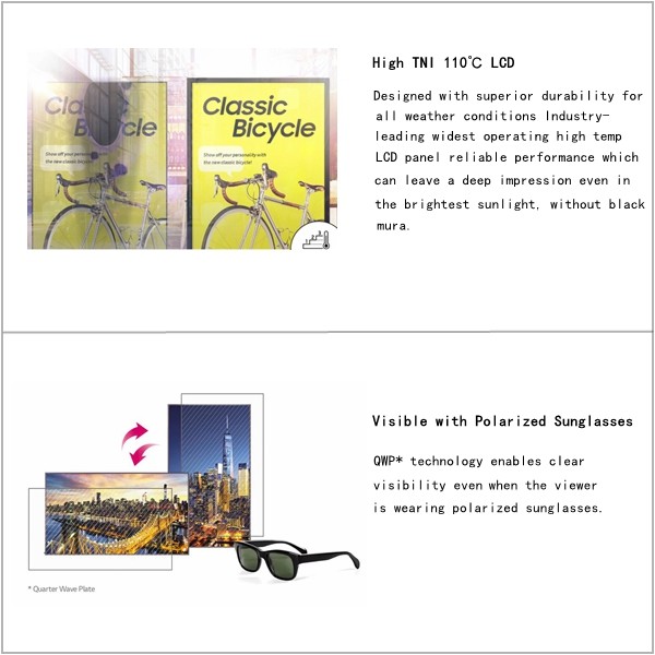 43 Inch High Brightness Window Lcd Display Module Shop Advertising