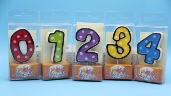 Buy Colorful Children's Birthday Candles Number 0-9 , Custom Cake Candles For Celebrate at wholesale prices