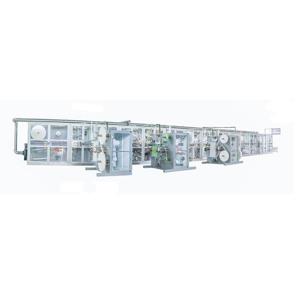 1200pcs/Min Sanitary Napkins Production Line Unit PLC Control Intelligent System
