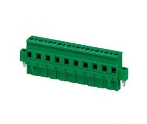 Quality Pluggable Terminal Block Connector CPT 7.62mm Pitch 1*11P Green PA66 SN Plated 30-12AWG for sale