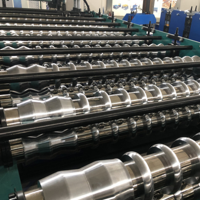 Chain Transmission Building Corrugated Roofing Sheet Machine 15 Forming Station