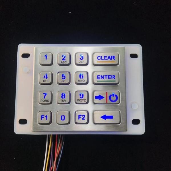 PINPAD Ip67 Waterproof Grade Backlit Numeric Keypad For Self Service Car Washing Machine