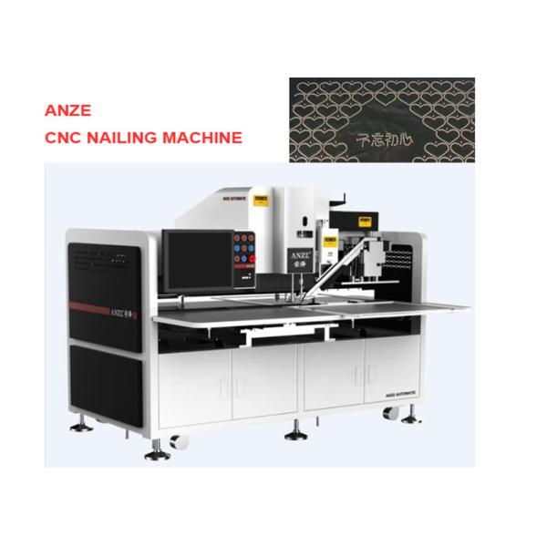 CNC High Speed Leather Nailing Machine for garment & handbag & shoes etc
