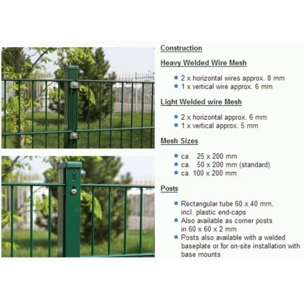 Powder Coated Double Twin Wire Fence 868 Security Fence 2*2.5m