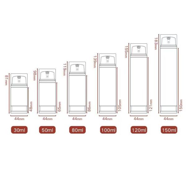 Support Customization 80ml Airless Dispenser Pump Bottle For Skincare