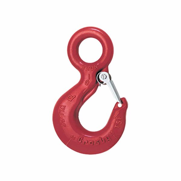 U.S Type 320a Lifting Eye Hoist Hook With Safety Latch Hook Plain Finish