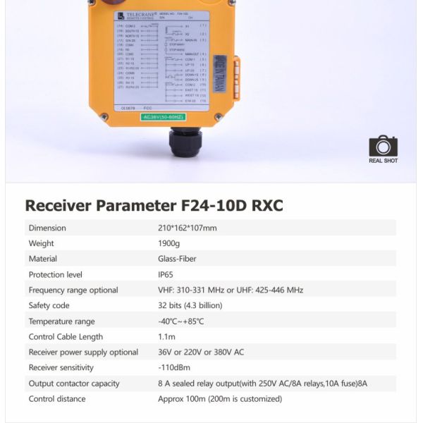 Industrial Telecrane Remote Control F24-10D Radio Control Remote For Crane Electric Hoist