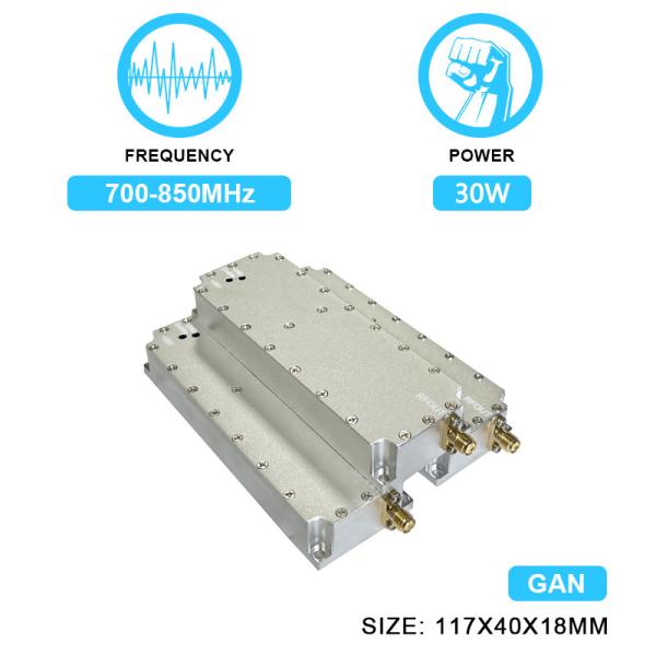 Buy 30W 700-850MHz Anti Drone Signal Jammer Module System GPS Blocker GaN Fpv Uav Shielding With GAN and Isolation Protector at wholesale prices